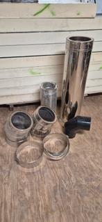 Dubbelwandige Geïsoleerde Kachelpijp 200mm, Doe-het-zelf en Verbouw, Verwarming en Radiatoren, 30 tot 80 cm, Gebruikt, Kachel