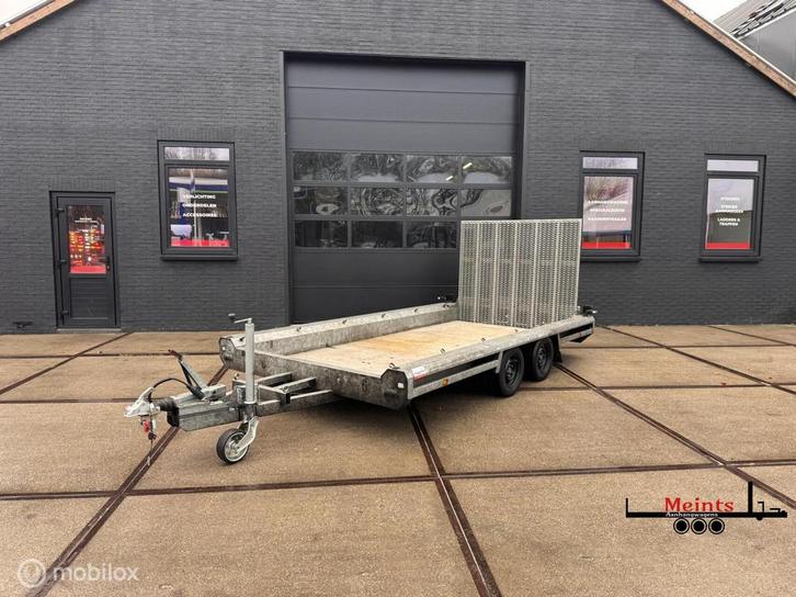 Hulco Terrax-2 400x180 machinetransporter aanhanger 3000KG, Auto diversen, Aanhangers en Bagagewagens, Gebruikt