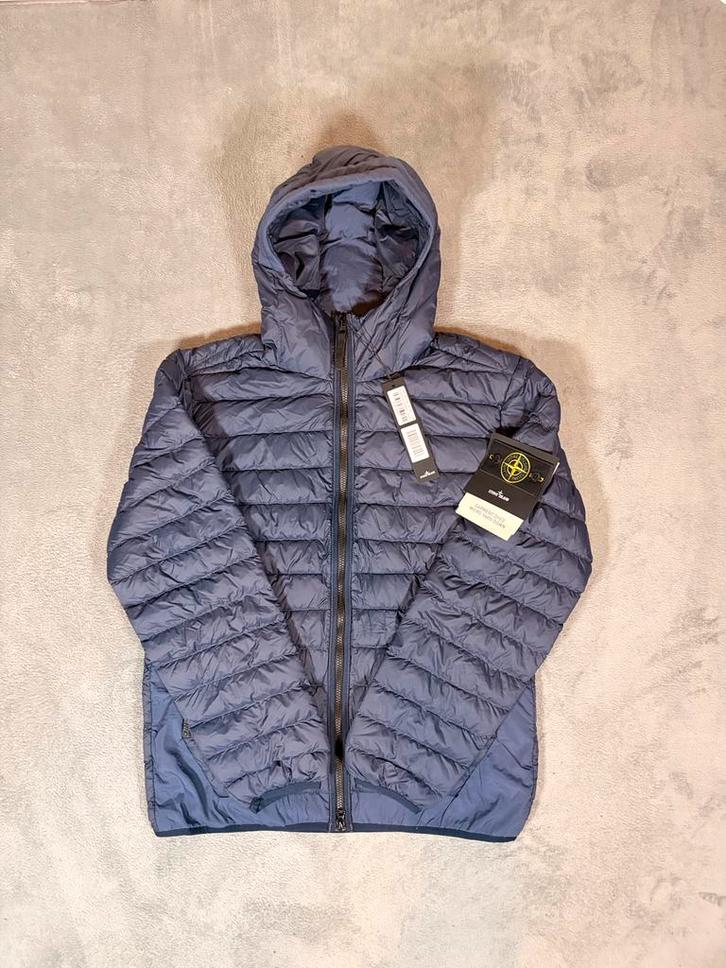 Stone Island Garment Dyed Micro Yarn Down Jacket - Navy - xl, Kleding | Heren, Jassen | Winter, Nieuw, Maat 56/58 (XL), Blauw
