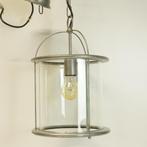Ronde hanglamp. Metalen frame met glas., Ophalen, Zo goed als nieuw, Glas, Minder dan 50 cm