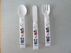 Kinderbestek 3 delig Disney - Minnie & Mickey - € 2,50, Ophalen of Verzenden, Gebruikt, Kunststof, Bestekset