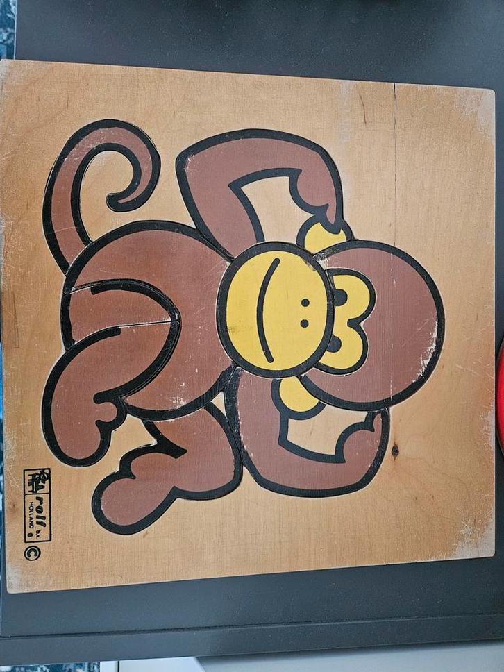 Rolf Houten Puzzel - Aap, Kinderen en Baby's, Speelgoed | Kinderpuzzels, Ophalen of Verzenden