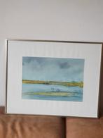rivierenlandschap ws Gelderland inkt aquarel Kees Gieling, Antiek en Kunst, Kunst | Schilderijen | Klassiek, Ophalen