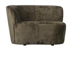 WOOOD fauteuil Stone links structuur velvet warmgroen, Ophalen, Minder dan 75 cm, Zo goed als nieuw, Minder dan 150 cm