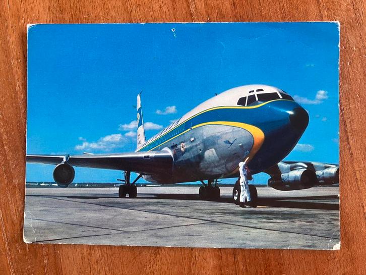 Lufthansa Boeing Jet 720B, Verzamelen, Luchtvaart en Vliegtuigspotten, Gebruikt, Kaart, Foto of Prent, Ophalen of Verzenden