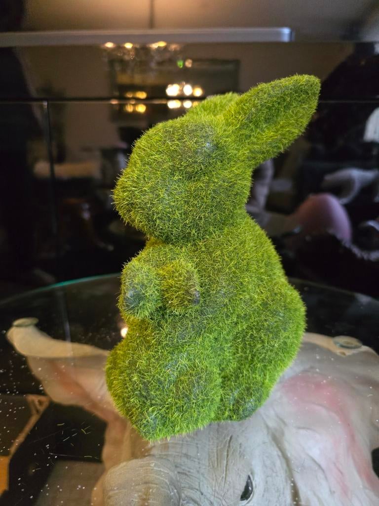 Groen konijnenbeeld - decoratief, Ophalen of Verzenden, Nieuw