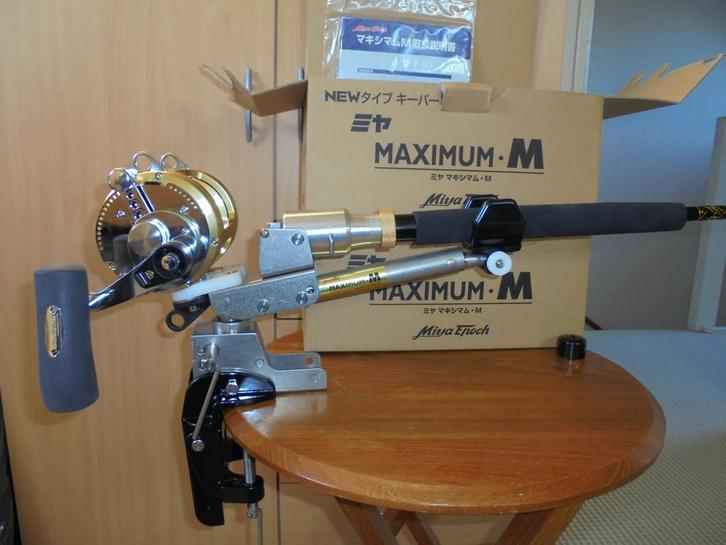 2x Big Game Boot RVS Hengel en Reel Houder Miya Epoch Japan., Watersport en Boten, Hengelsport | Zeevissen, Nieuw, Overige typen