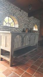 Sidetable 224x59x104h., Ophalen, Gebruikt, Landelijk stoer vergrijsd dressoir kast, 200 cm of meer