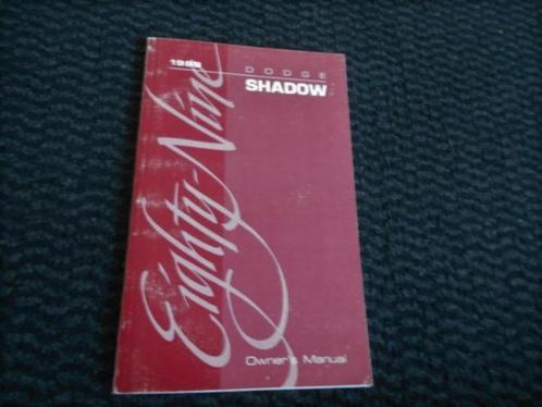 Dodge Shadow - Handleiding Instructieboek Owners Manual, Auto diversen, Handleidingen en Instructieboekjes, Verzenden