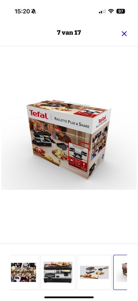 Tefal Raclette Plug & Share - Nieuwstaat, Witgoed en Apparatuur, Fonduesets, Zo goed als nieuw, Fondueset, Elektrisch, Ophalen