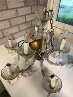 Antieke kroonluchter. Behoeft wat werk, Ophalen, Gebruikt, Glas