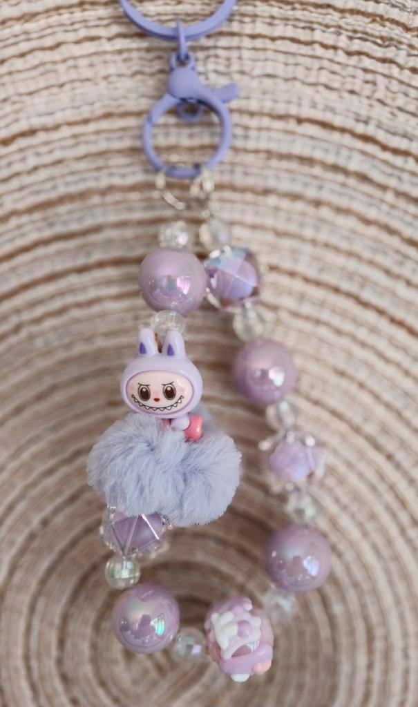 Labubu Sleutelhanger - Paars, Kinderen en Baby's, Speelgoed | Knuffels en Pluche, Nieuw, Ophalen of Verzenden