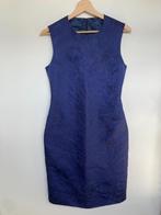 Aspesi donkerblauwe getailleerde kantoor jurk zijde 40, Maat 38/40 (M), Aspesi, Blauw, Ophalen of Verzenden