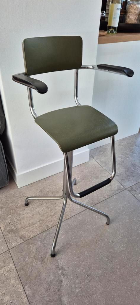 Kinder Kappersstoel groen, Huis en Inrichting, Stoelen, Gebruikt, Ophalen of Verzenden