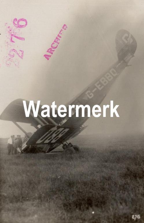 KLM foto GADA-1150 Havilland DH34 crash Nederland, Verzamelen, Luchtvaart en Vliegtuigspotten, Kaart, Foto of Prent, Ophalen of Verzenden