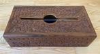 Speelkaartenkistje Sigarenkistje handgesneden hout Indonesië, Ophalen of Verzenden