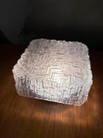 Vintage midcentury plafonnière - glazen jaren 60 design, Huis en Inrichting, Lampen | Plafondlampen, Ophalen of Verzenden, Zo goed als nieuw