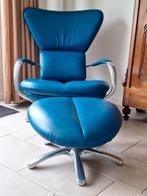 Leolux Formi fauteuil met hocker, Huis en Inrichting, Ophalen, Minder dan 75 cm, Zo goed als nieuw, Metaal
