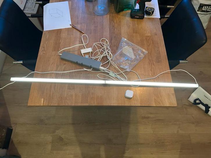 Keukenverlichting IKEA Mittled LED 2x60cm, Huis en Inrichting, Lampen | Hanglampen, Gebruikt, Minder dan 50 cm, Kunststof, Ophalen