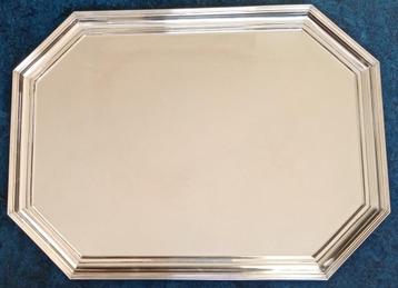 Groot rechthoekig zilveren dienblad 51 cm Massief 835 zilver beschikbaar voor biedingen