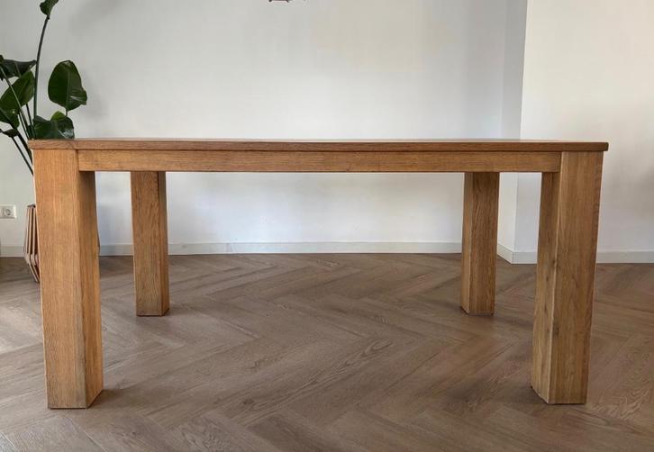 Eettafel, Huis en Inrichting, Tafels | Eettafels, Gebruikt, 50 tot 100 cm, 150 tot 200 cm, Vier personen, Rechthoekig, Eikenhout