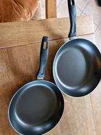 2 Koekenpannen (24cm & 28cm) - Nieuw/Zo goed als nieuw, Ophalen of Verzenden, Zo goed als nieuw, Koekenpan of Braadpan