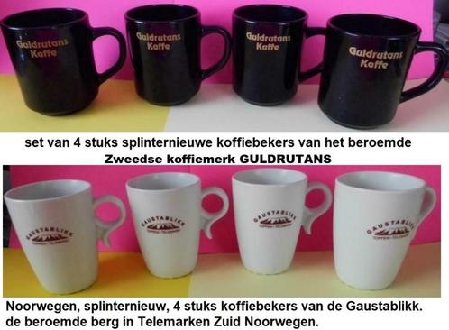 splinternieuwe koffie bekers 4x Zweden & 4x Noorwegen, Huis en Inrichting, Keuken | Servies, Nieuw, Overige typen, Overige stijlen