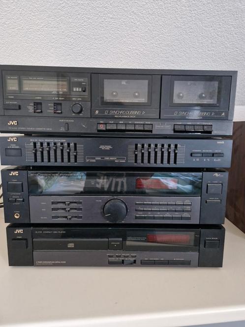 JVC stereoset cassettedeck cdspeler equilizer en versterker, Audio, Tv en Foto, Stereo-sets, Gebruikt, Cassettedeck, JVC, Losse componenten