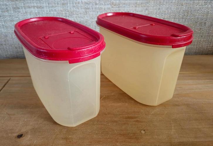 Tupperware Ruimtemaker 1,1L met rood deksel, Huis en Inrichting, Keuken | Tupperware, Gebruikt, Overige typen, Rood, Ophalen of Verzenden