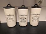 J.W. McKenzie Voorraadpotten - Thee, Suiker, Koffie, Ophalen of Verzenden, Zo goed als nieuw
