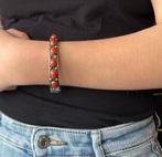 Bloedkoraal zilver antiek slavenarmband 14k goud bangle