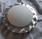Plafonniere met aluminium ring, Ophalen, Gebruikt, Glas