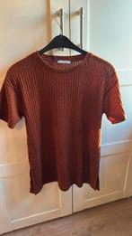 Zara Glitter T-shirt, Kleding | Dames, Ophalen of Verzenden, Zo goed als nieuw, Bruin, Korte mouw