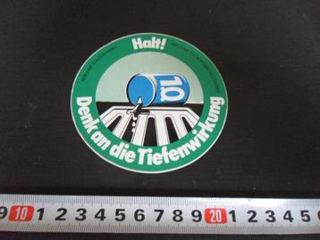 sticker Halt ! Denk an die Tiefenwirkung Berliner Wasserwerk beschikbaar voor biedingen