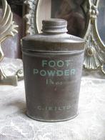 Brocante Oud Vol Blikje Talkpoeder / Foot Powder, Antiek en Kunst, Verzenden