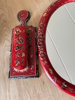 Spiegel + borstelset. Origineel Hindelooper schilderwerk., Ophalen of Verzenden