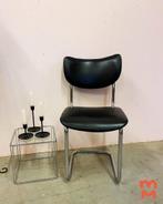 Gispen stijl jaren 70 eetkamerstoel, Huis en Inrichting, Zwart, Vintage, ?, Leer
