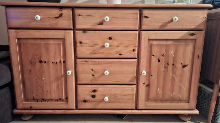 Dressoir Opknapper - 133cm Breed, Huis en Inrichting, Kasten | Dressoirs, Gebruikt, 100 tot 150 cm, 25 tot 50 cm, Met lade(s)