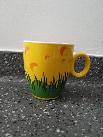 Beker koffiebeker ~ 8 bekers ~ geel zomer vrolijk  beschikbaar voor biedingen
