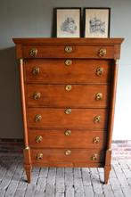 Prachtige antieke eiken houten Empire chiffoniere, ladekast