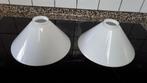 LAMPENKAPJES WIT MELKGLAS 2 STUKS, Wit, Rond, Ophalen of Verzenden, Zo goed als nieuw