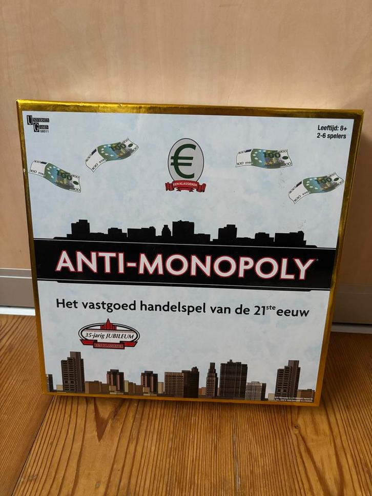 Anti-Monopoly Bordspel - Nette Staat, Hobby en Vrije tijd, Gezelschapsspellen | Bordspellen, Zo goed als nieuw, Drie of vier spelers