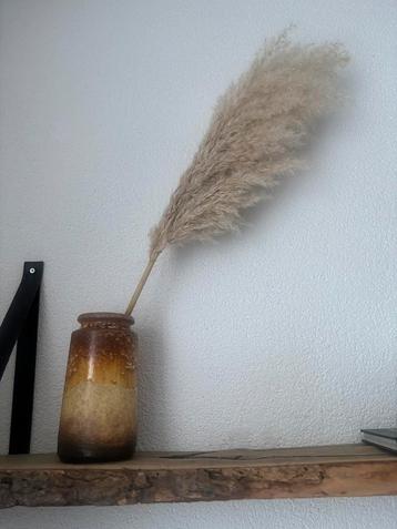Vintage west germany vaas 201-18 retro bruin/geel keramiek beschikbaar voor biedingen