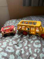 Vintage Fisher Price Bussen (1965 & 1969) + 7 Poppetjes, Ophalen of Verzenden, Gebruikt, Jongen of Meisje