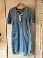 Sandwich denim jurk maat S/36, Blauw, Ophalen of Verzenden, Zo goed als nieuw, Knielengte
