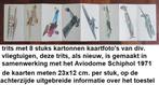 1971, AVIODROME SCHIPHOL, trits met 8 fotokaarten, Ophalen of Verzenden, Zo goed als nieuw, Kaart, Foto of Prent
