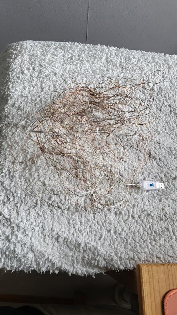 3M LED Gordijn Lichtjes, Huis en Inrichting, Lampen | Hanglampen, Zo goed als nieuw, 75 cm of meer, Ophalen