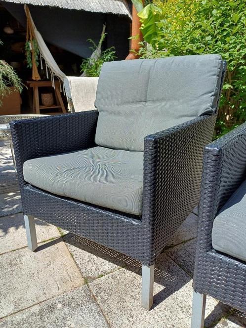 2 lounge diner tuinstoelen, Tuin en Terras, Tuinstoelen, Zo goed als nieuw, Wicker, Ophalen