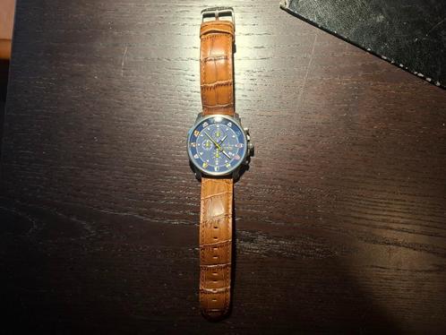 Spinnaker horloge, Sieraden, Tassen en Uiterlijk, Horloges | Heren, Zo goed als nieuw, Polshorloge, Overige merken, Staal, Leer