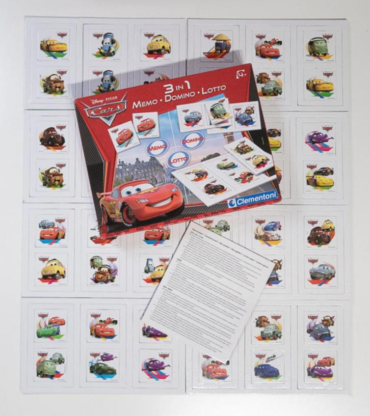 Cars spel memo, domino en lotto, Kinderen en Baby's, Speelgoed | Kinderpuzzels, Zo goed als nieuw, 2 tot 4 jaar, 10 tot 50 stukjes